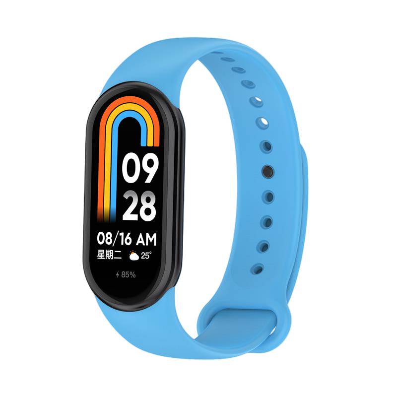 SILICONE STRAP MI BAND 8/M8 (11). BLUE