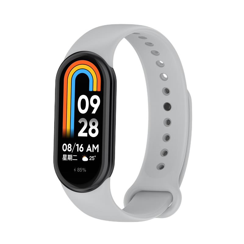 SILICONE STRAP MI BAND 8/M8 (7). GREY