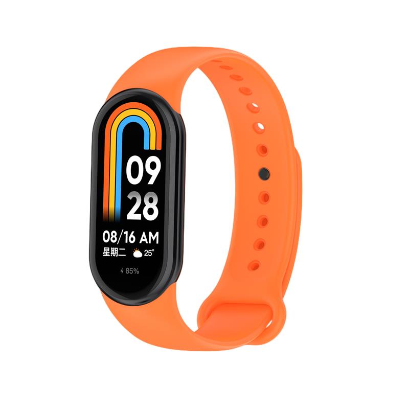 SILICONE STRAP MI BAND 8/M8 (3). ORANGE