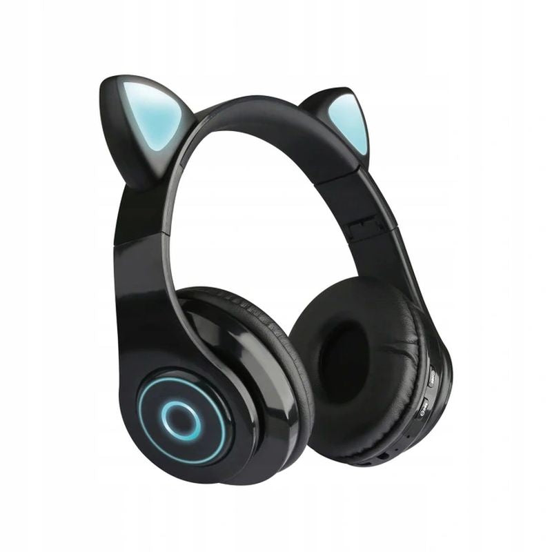 bLUETOOTH HEADPHONES B39 CAT EARS BLACK