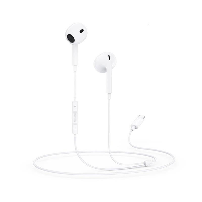 YESIDO EARPHONES YH38 TYPE-C 120CM WHITE