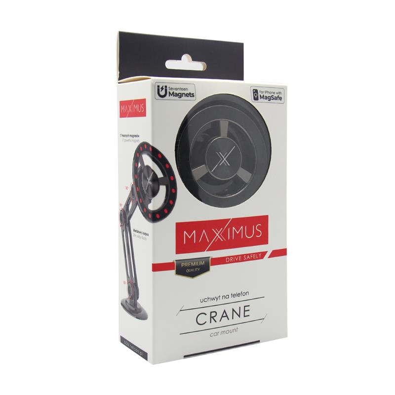 Support magnétique pour voiture MX Crane (MAGSAFE) noir