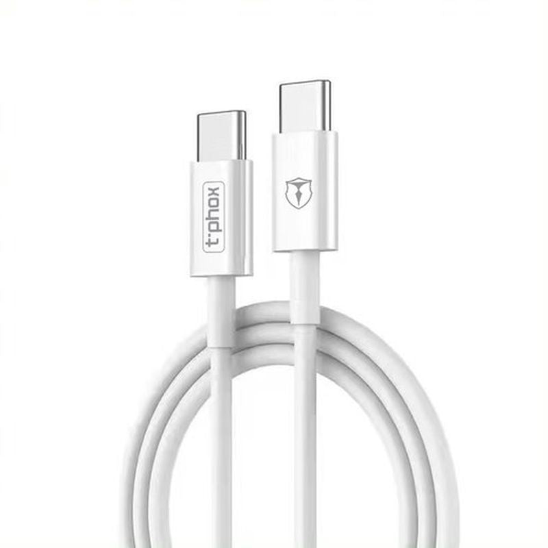 T-PHOX CABLE GLARY LITE SERIES 3W 1M USB-C/USB-C WHITE