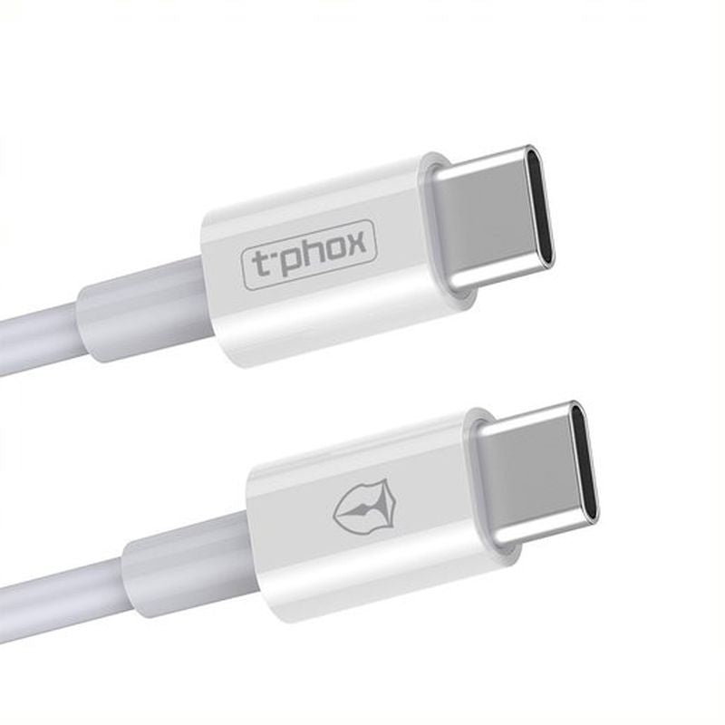 T-PHOX CABLE GLARY LITE SERIES 3W 1M USB-C/USB-C WHITE