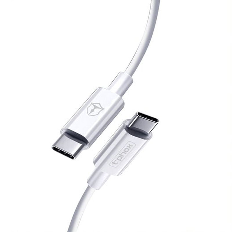 T-PHOX CABLE GLARY LITE SERIES 3W 1M USB-C/USB-C WHITE
