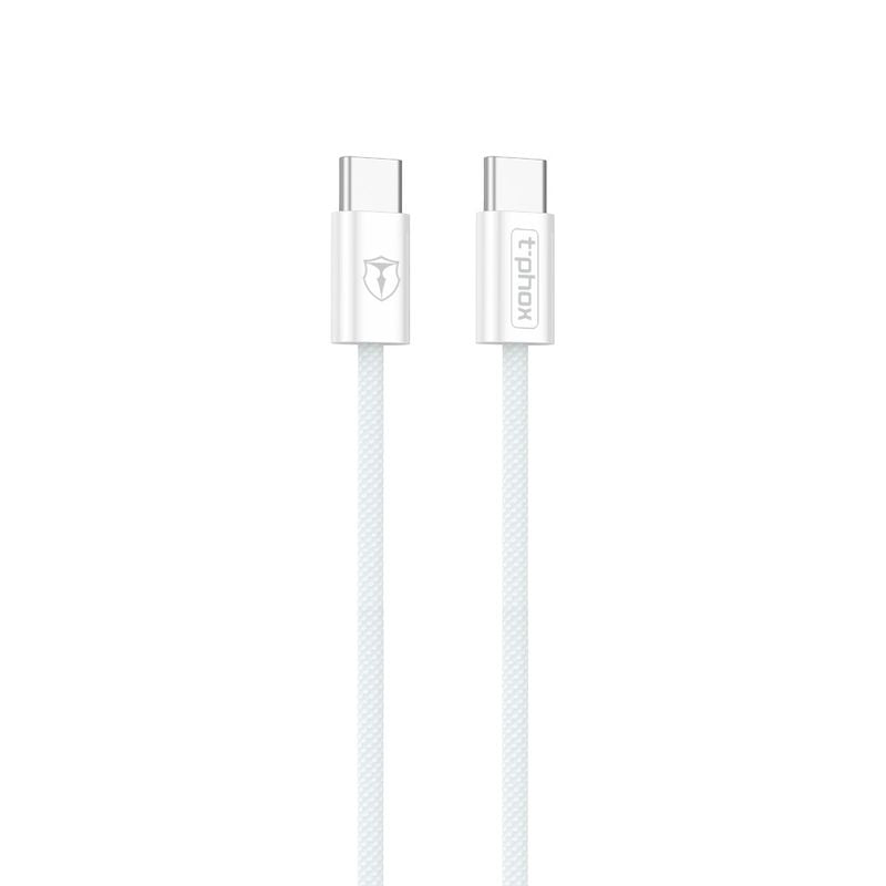 T-PHOX CC15 SERIES USB-C/USB-C CABLE 60W 3A WHITE