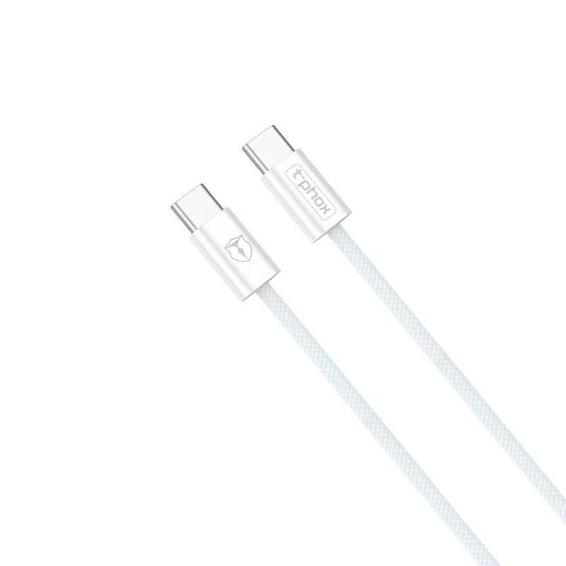 T-PHOX CC15 SERIES USB-C/USB-C CABLE 60W 3A WHITE