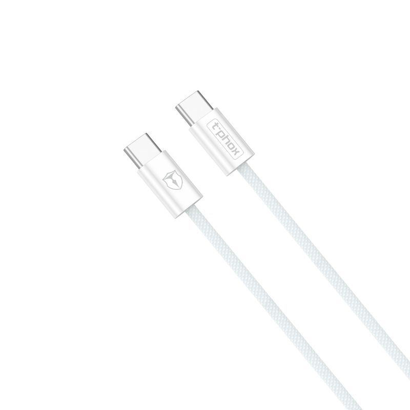 T-PHOX CABLE CC15 SERIES USB-C/USB-C 60W 3A 2M WHITE
