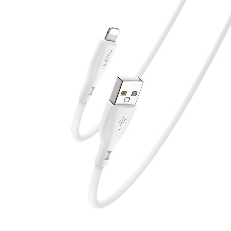 YESIDO SILICONE CABLE CA119 12W USB/LIGHTNING 1M 2,4A WHITE