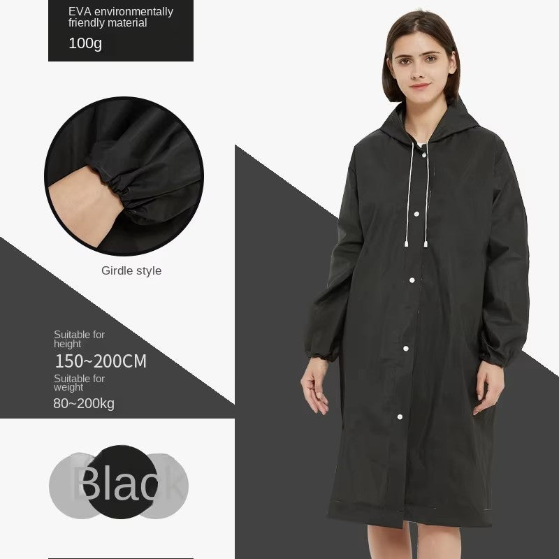 RAINPROOF COAT (ONE SIZE) BLACK
