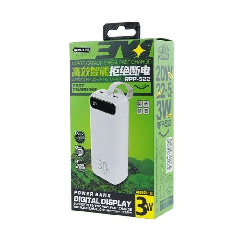 POWERBANK REMAX CYNILE SERIES 30000mAh PD 20W+QC 22,5W BLUE