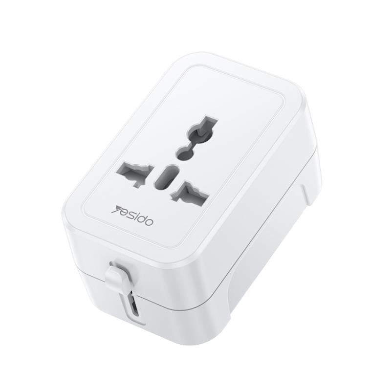 YESIDO MC32 UNIVERSAL ADAPTER UK/EU/US/AUS MAX 6A WHITE