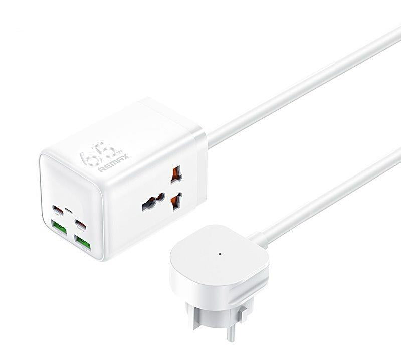 REMAX GAN POWER STRIP 65W RP-U157 2xUSB+2xUSB-C 1.5M WHITE