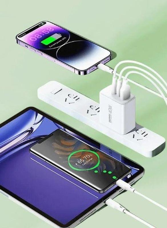 REMAX WALL CHARGER KIDDY SERIES 40W 1xUSB/2xUSB-C WHITE