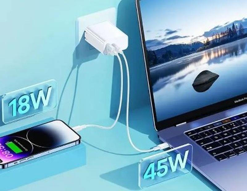 WALL CHARGER KIDDY SERIES 65w RP-U125 USB/USB-C WHITE