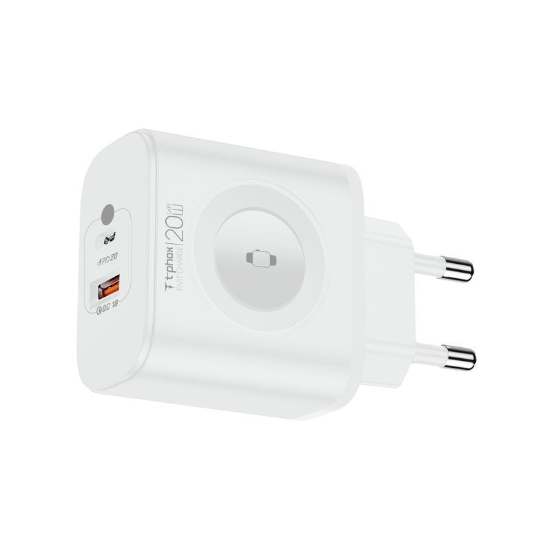 WALL CHARGER T-PHOX T-PP20 GAN iWATCH 3IN1 WHITE