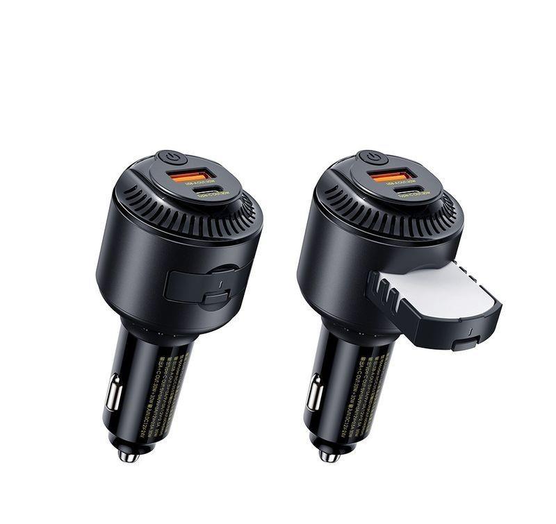 REMAX CAR CHARGER YATOY SERIES WITH SCENT 60W PD QC RCC353 1xUSB + 1XuSB-C BLACK
