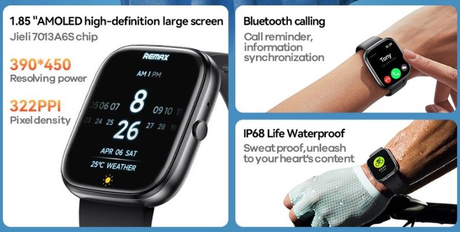 REMAX SMARTWATCH WATCH25 BLACK