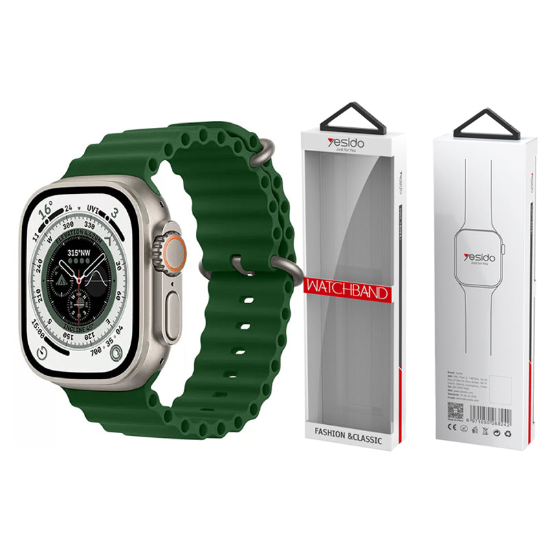 YESIDO WB21 SILICONE STRAP for APPLE WATCH  38/40/41 GREEN