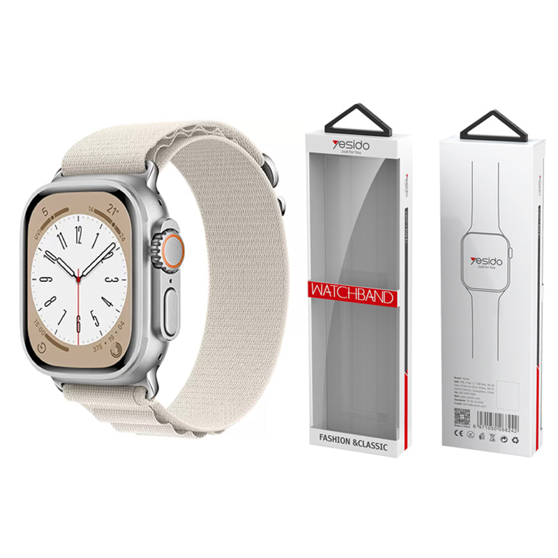 YESIDO WB24 SPORT STRAP LOOP for APPLE WATCH 38/40/41 NUDE