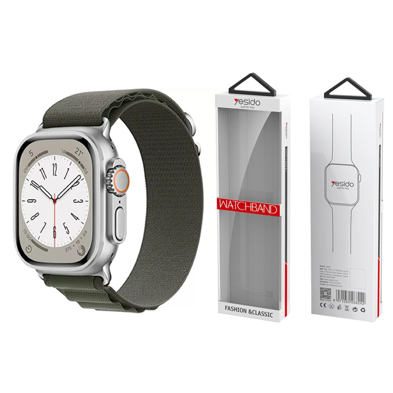 YESIDO WB24 SPORT STRAP LOOP do APPLE WATCH 42/44/45 GREY