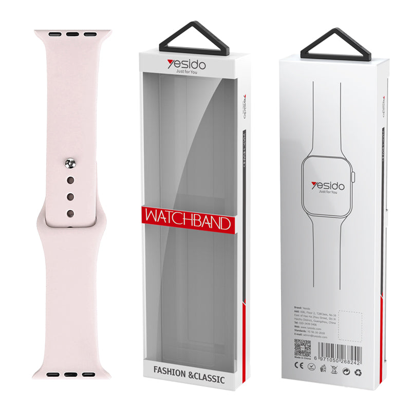 YESIDO WB44 SILICONE STRAP FOR iWATCH L 38/40/41 (97+132) #17 SILT
