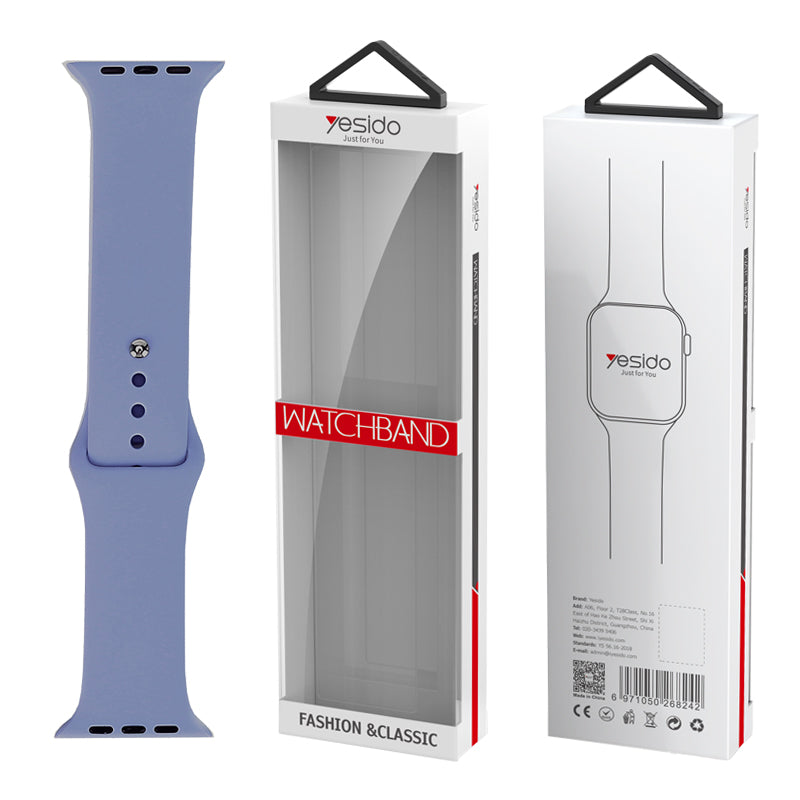 YESIDO WB44 SILICONE STRAP FOR iWATCH S 42/44/45 (97+118) #49 FEN LAN