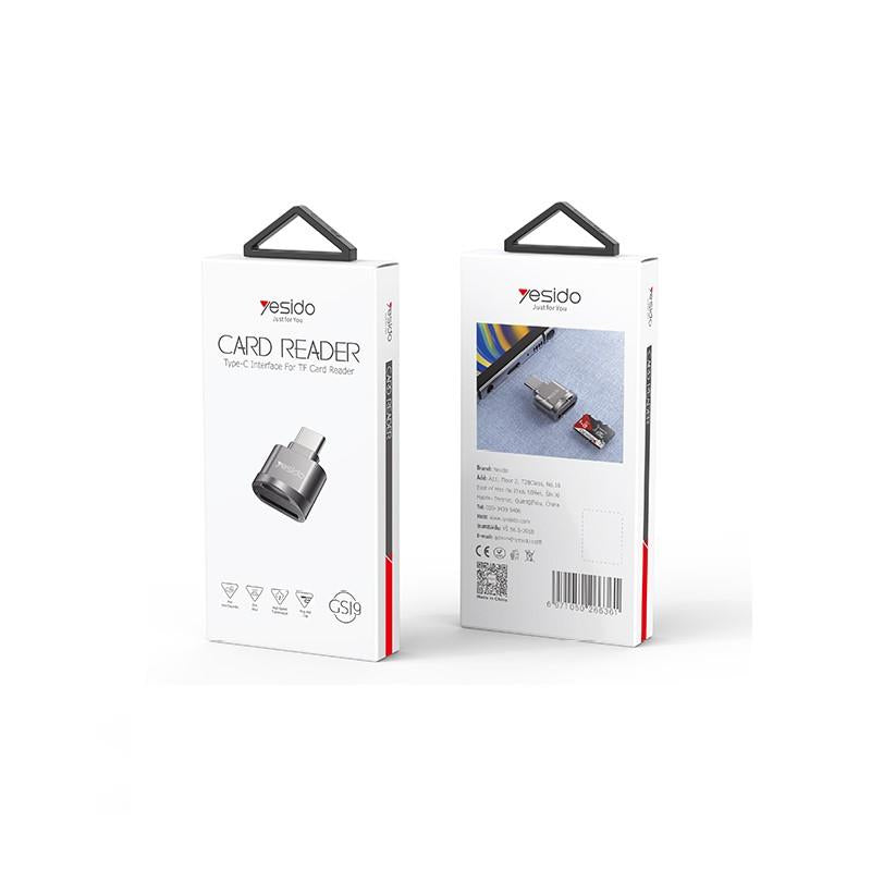 YESIDO  GS19 OTG CARD READER TYPE-C/MICRO SD BLACK