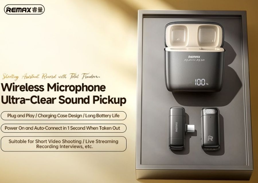 REMAX MICROPHONE K13 WITH CLIP USB-C BLACK