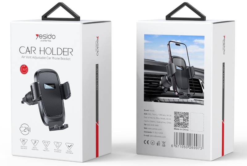 YESIDO CAR HOLDER C241 FOR VENT BLACK