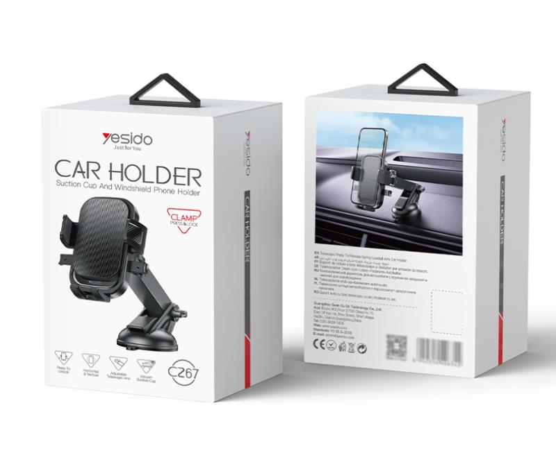 YESIDO CAR HOLDER C267 BLACK