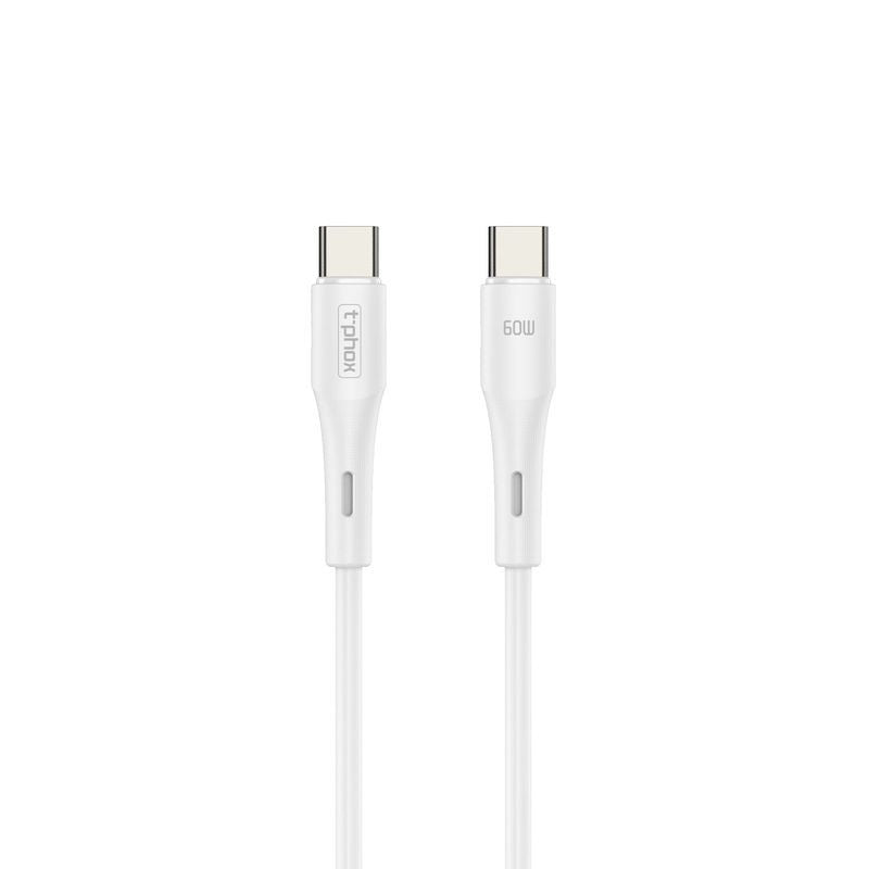T-PHOX CABLE GENTLE USB-C/USB-C 60W 1M WHITE