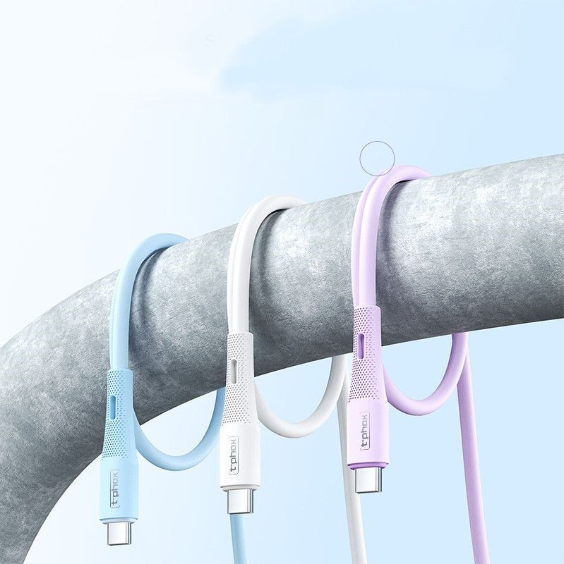 T-PHOX CABLE GENTLE USB-C/USB-C 60W 1M WHITE