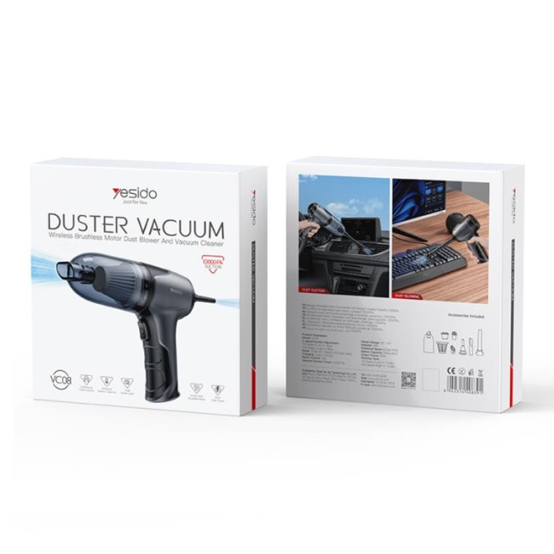 YESIDO CAR VACUUM CLEANER VC08 2IN1 4 000 mAh BLACK