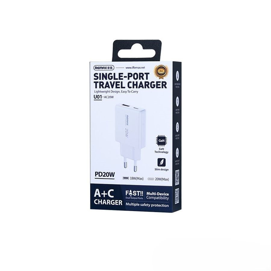 REMAX WALL CHARGER ULTRA THIS GaN 20W RP-U01-AC WHITE