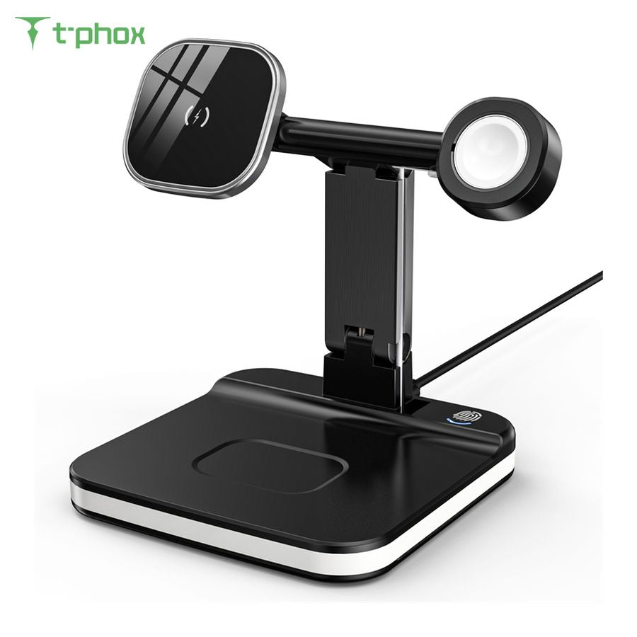 INDUCTIVE CHARGER 5IN1 MAGNETIC WIRELESS 15W BLACK
