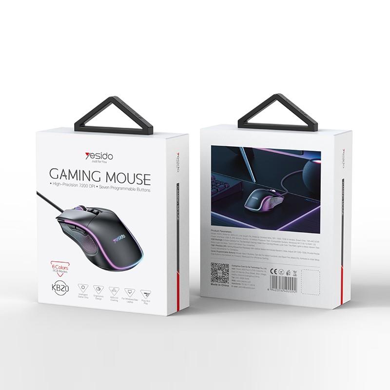 YESIDO WIRED GAMING MOUSE KB20 2.4GHz BLACK