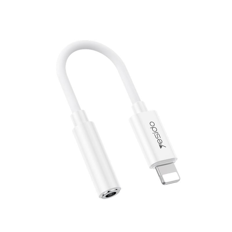 YESIDO AUDIO CABLE YAU44 LIGHTNIG/3,5MM AUX FEMALE 30CM WHITE