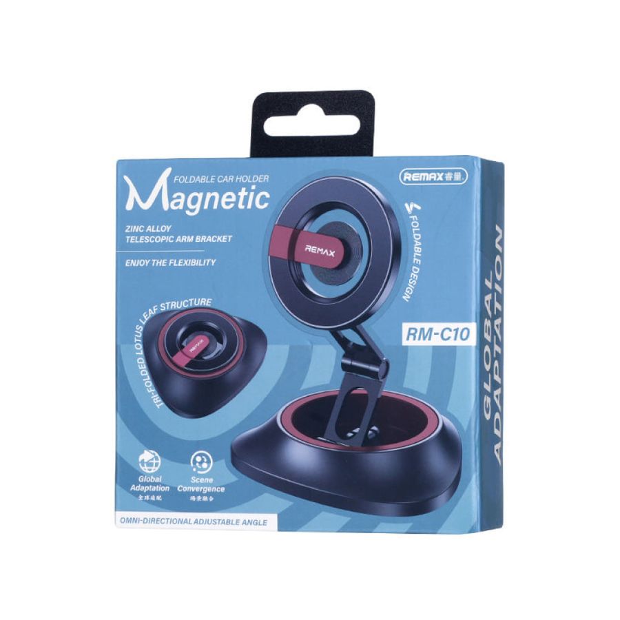 CAR MOUNT REMAX RM-C10 MAGNETIC FOLDABLE BLACK
