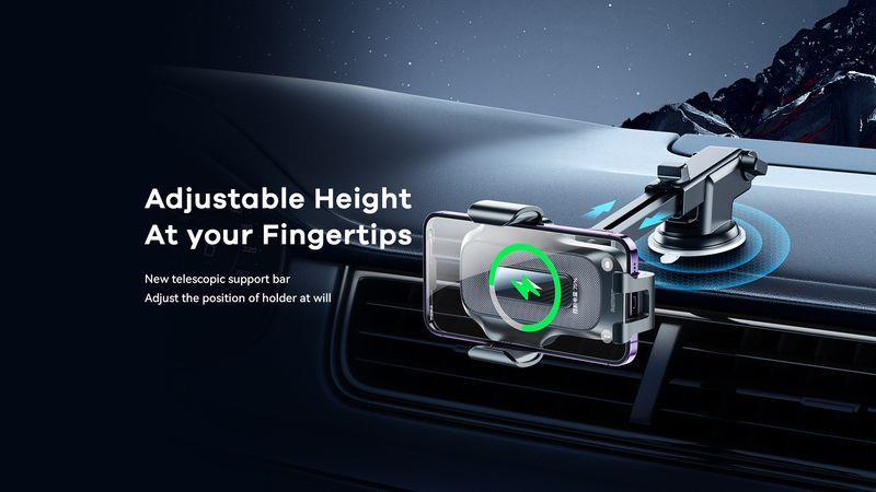 CAR HOLDER REMAX RM-C31 15W WIRELESS BLACK