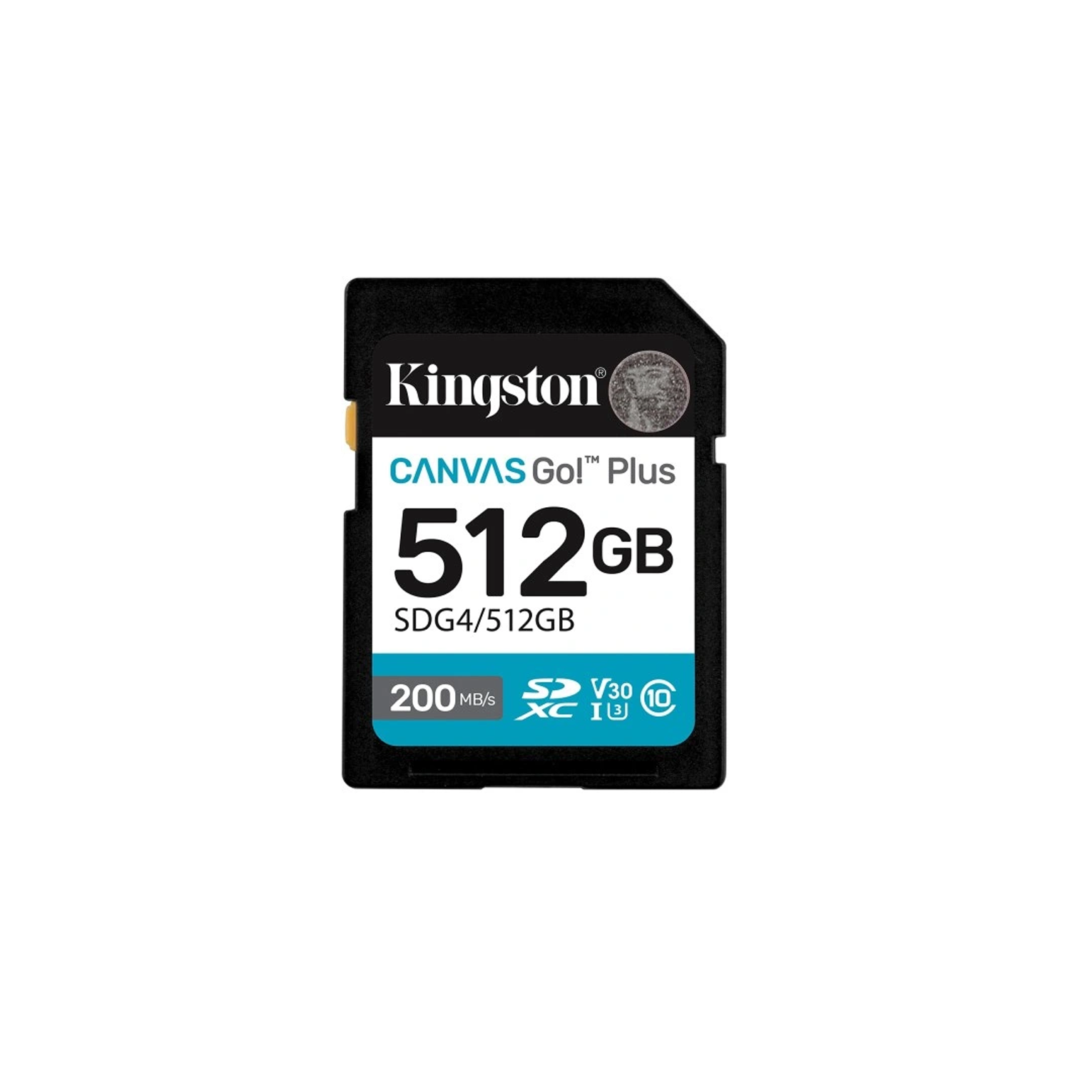 Kingston memory card 512GB SDXC Canvas Go Plus Gen4 200MB/s C10 UHS-I U3 V30