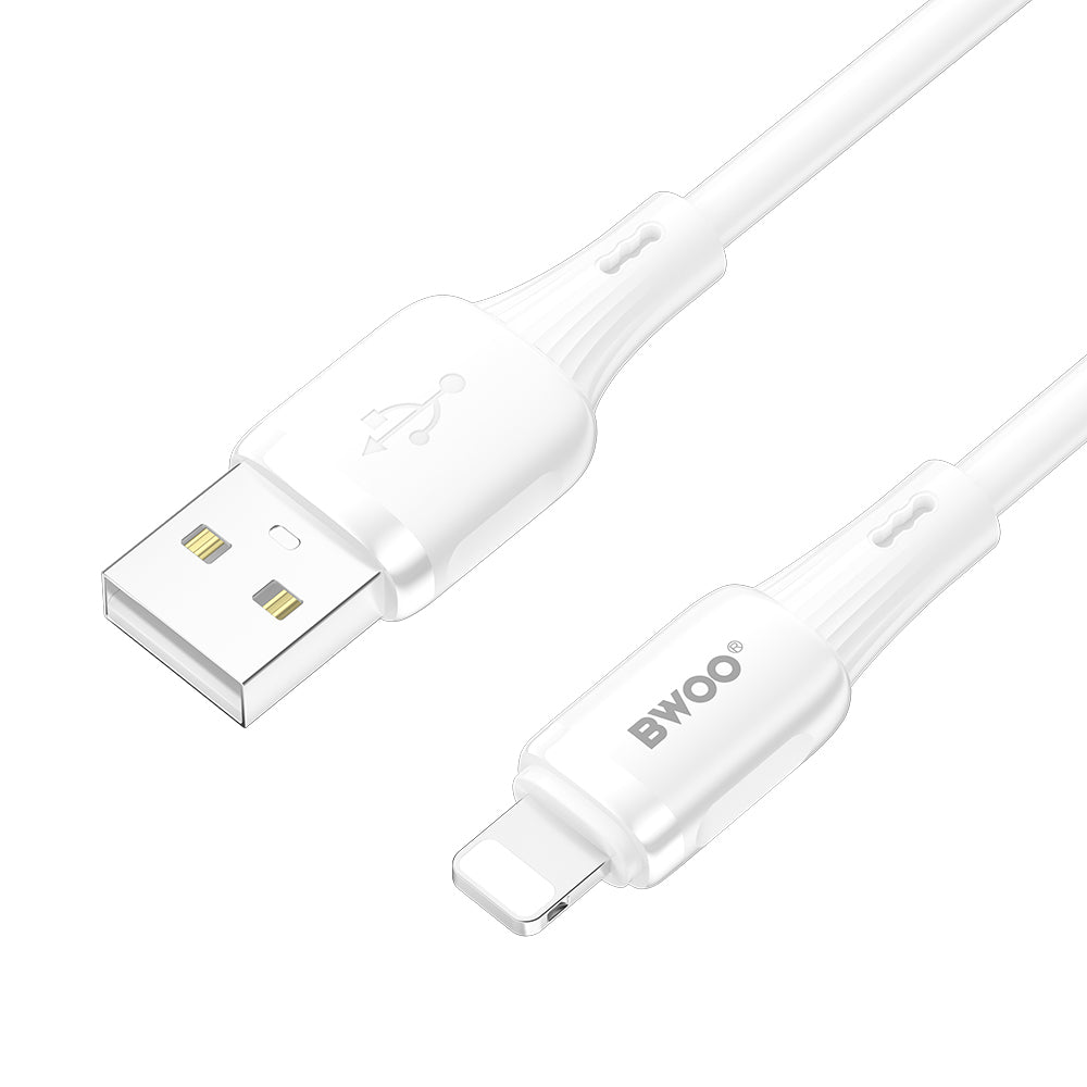 BWOO 3A silicone cable X329L usb - lightning 3A 1m white