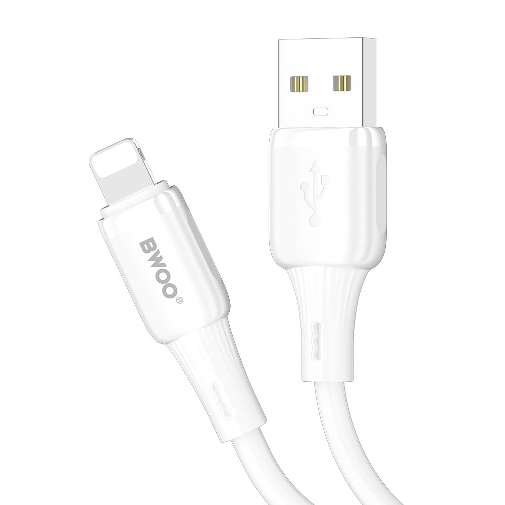 BWOO 3A silicone cable X329L usb - lightning 3A 1m white