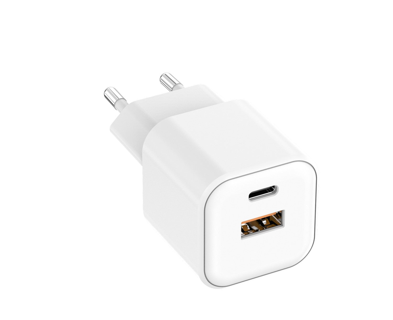 Setty wall charger USB-A + USB-C 20W LSGaN-AC-200 white