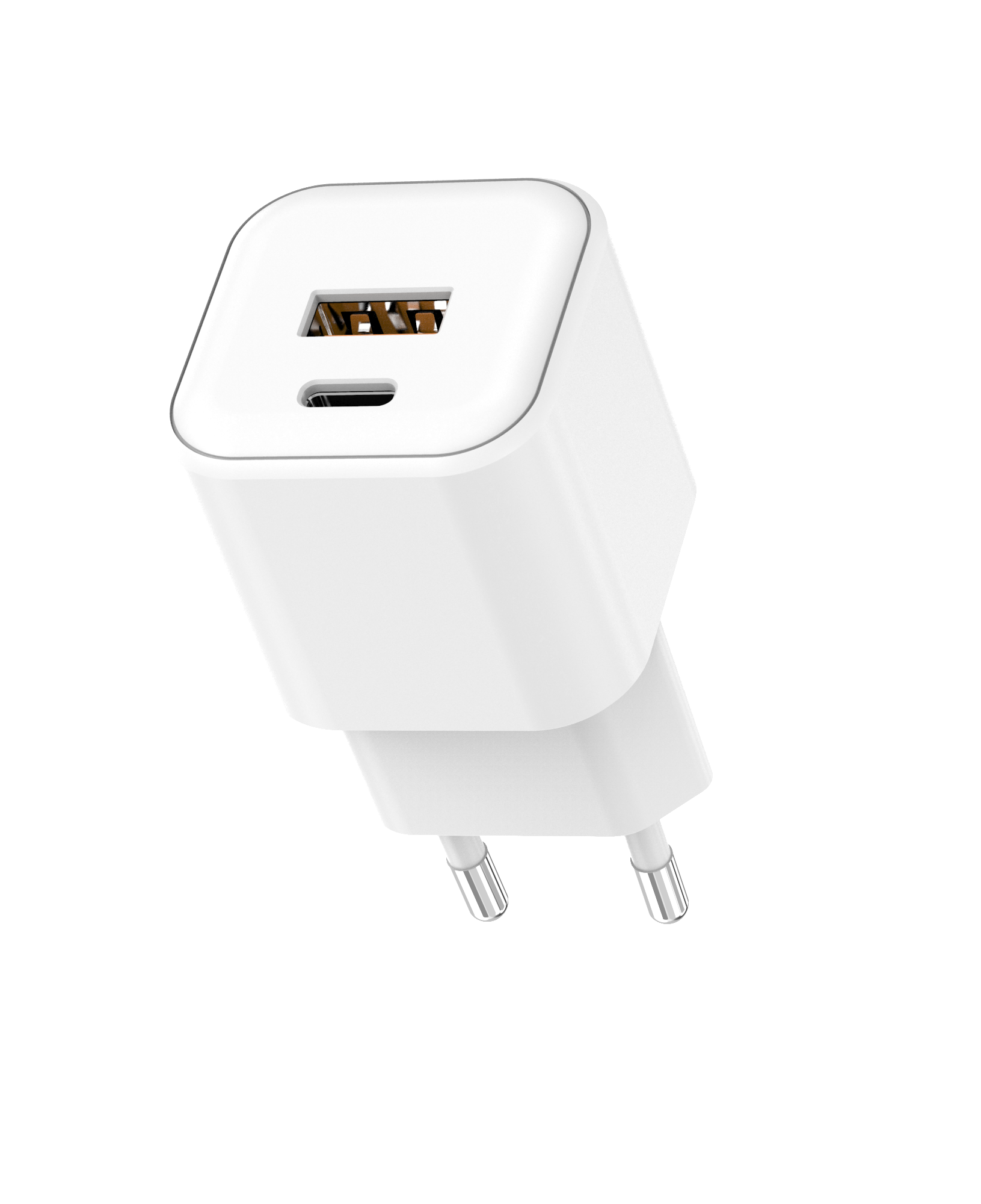 Setty wall charger USB-A + USB-C 20W LSGaN-AC-200 white