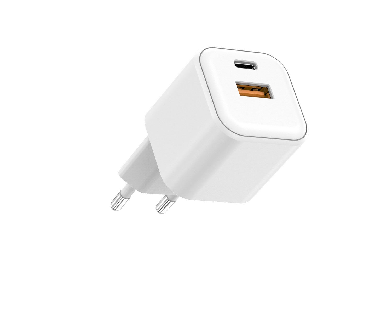 Setty wall charger USB-A + USB-C 20W LSGaN-AC-200 white