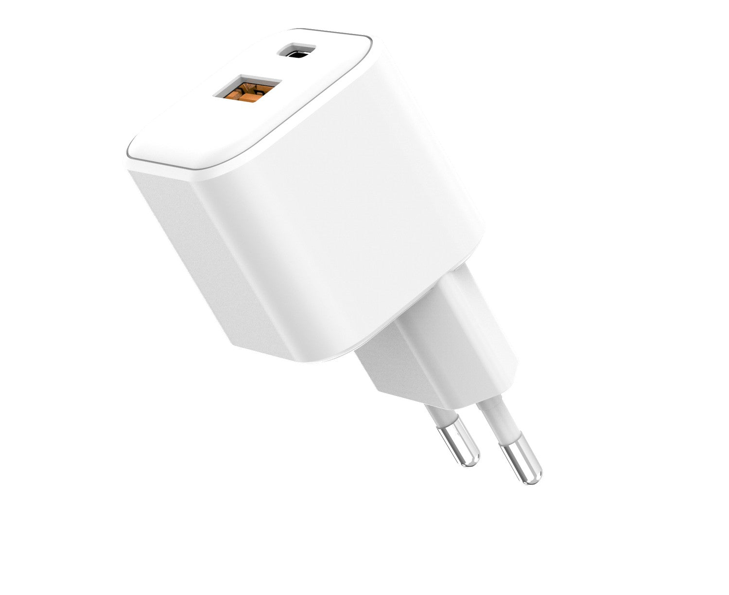 Setty wall charger USB-A + USB-C 20W LSGaN-AC-200 white