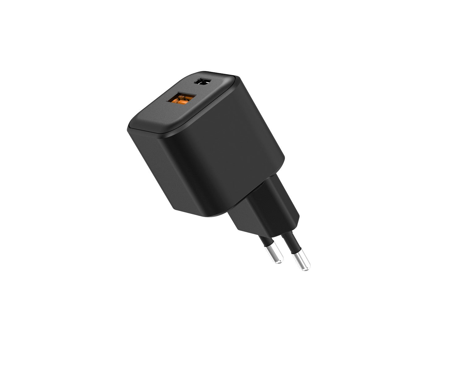 Setty wall charger USB-A + USB-C 20W LSGaN-AC-201 black