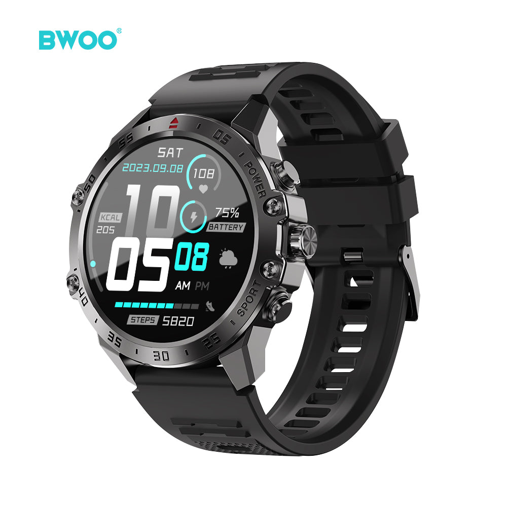 Montre connectée BWOO WA-08 1.43" AMOLED noir