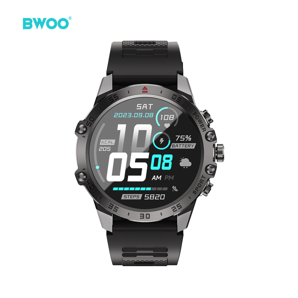 Montre connectée BWOO WA-08 1.43" AMOLED noir